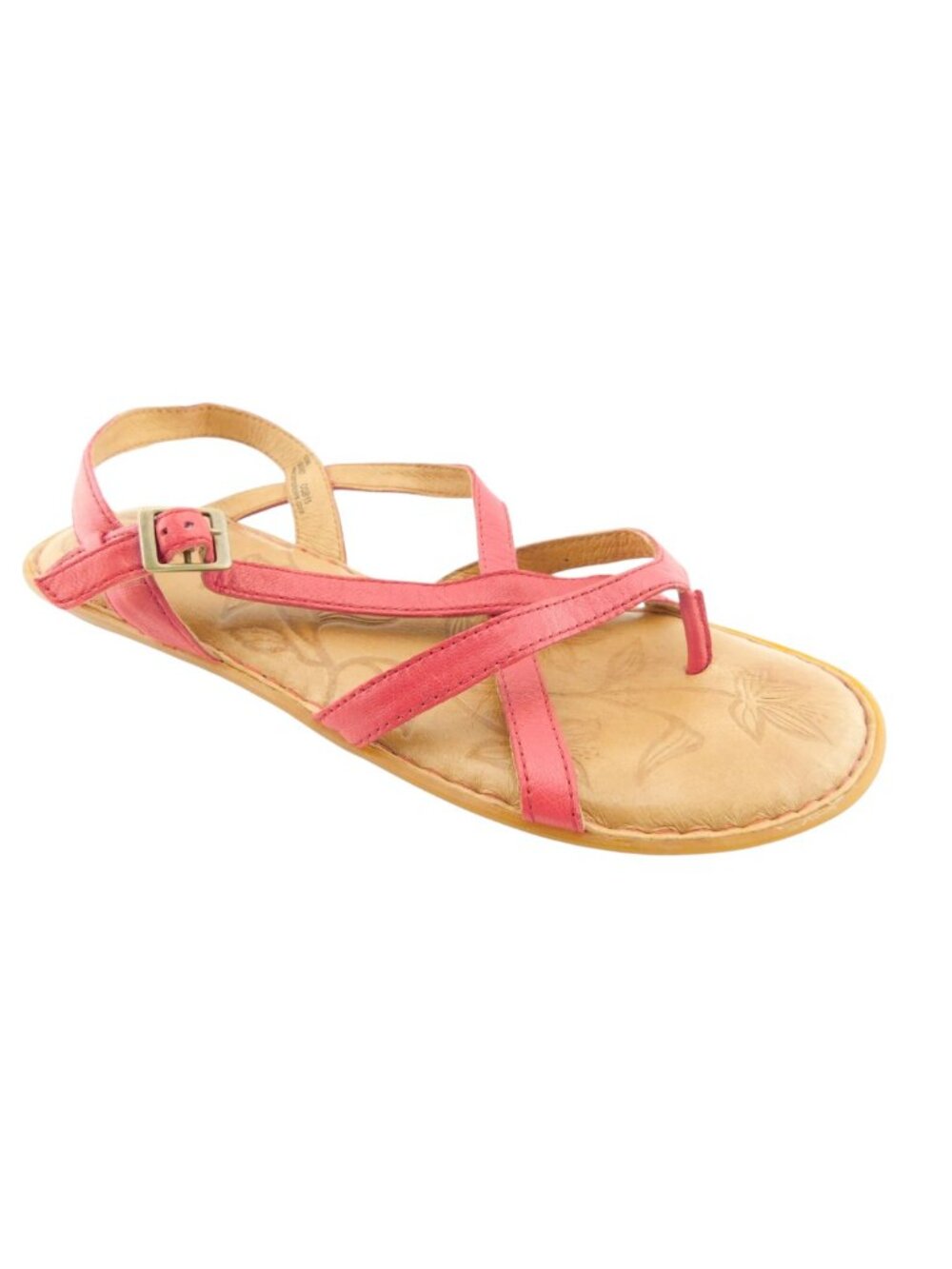 BORN Red Leather Strappy Slingback Sandals 10